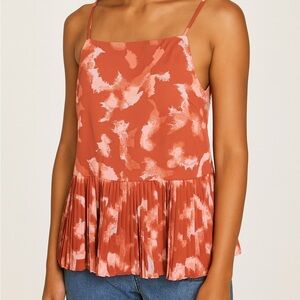 Nine West Floral Top in Coral and White size S